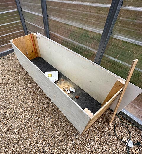 Planter box with Azdel