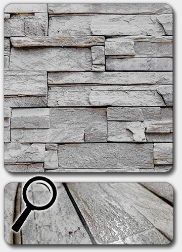 Gray Stacked Stone with close-up