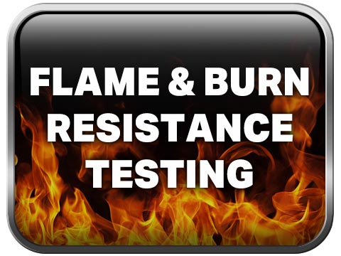 Flame & Burn Resistance Testing Button