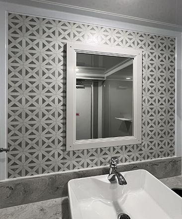 Vanity backsplash printed on Azdel