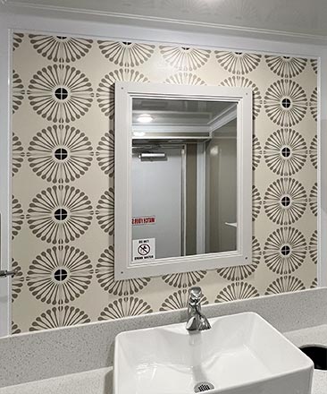 Vanity backsplash printed on Azdel